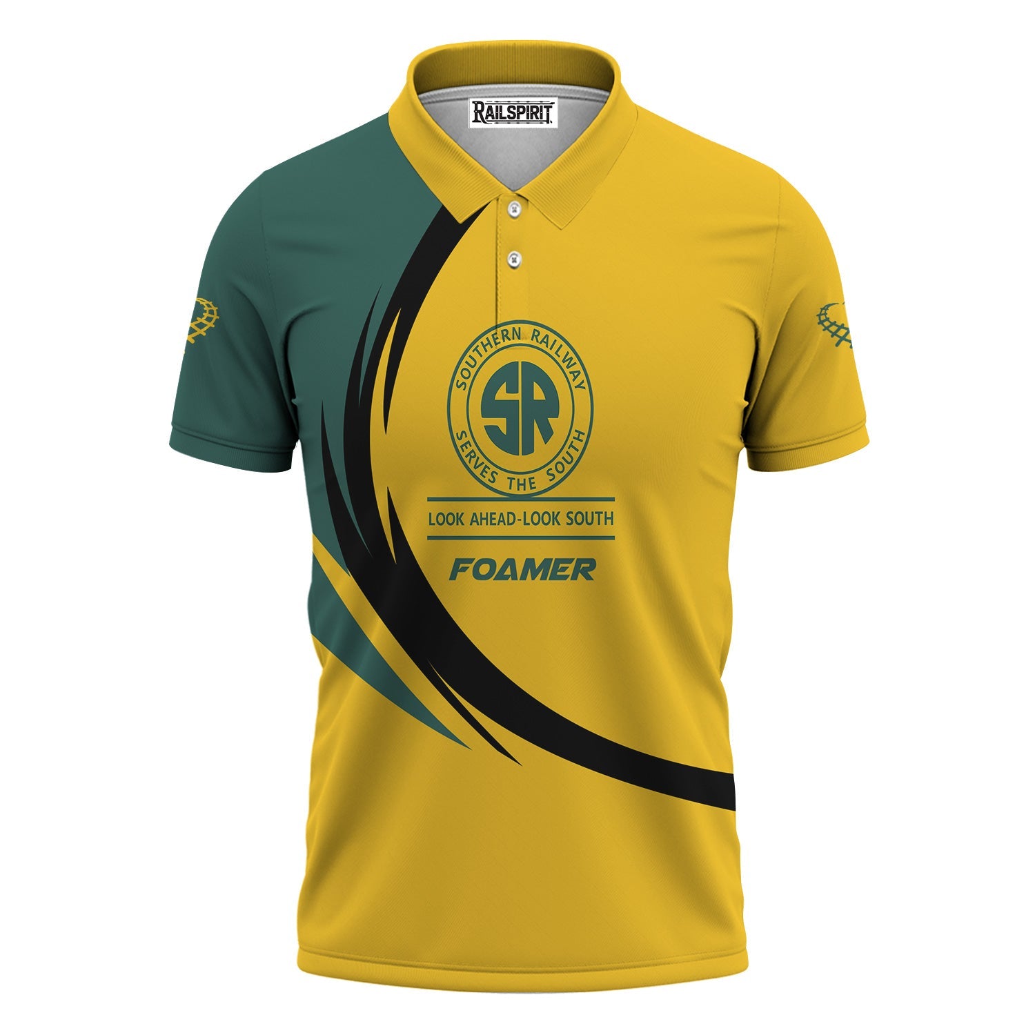 Railspirit Personalized Southern Railway U.S Polo Shirt Unique Graphic Style SOU Shirt For Train Enthusiasts