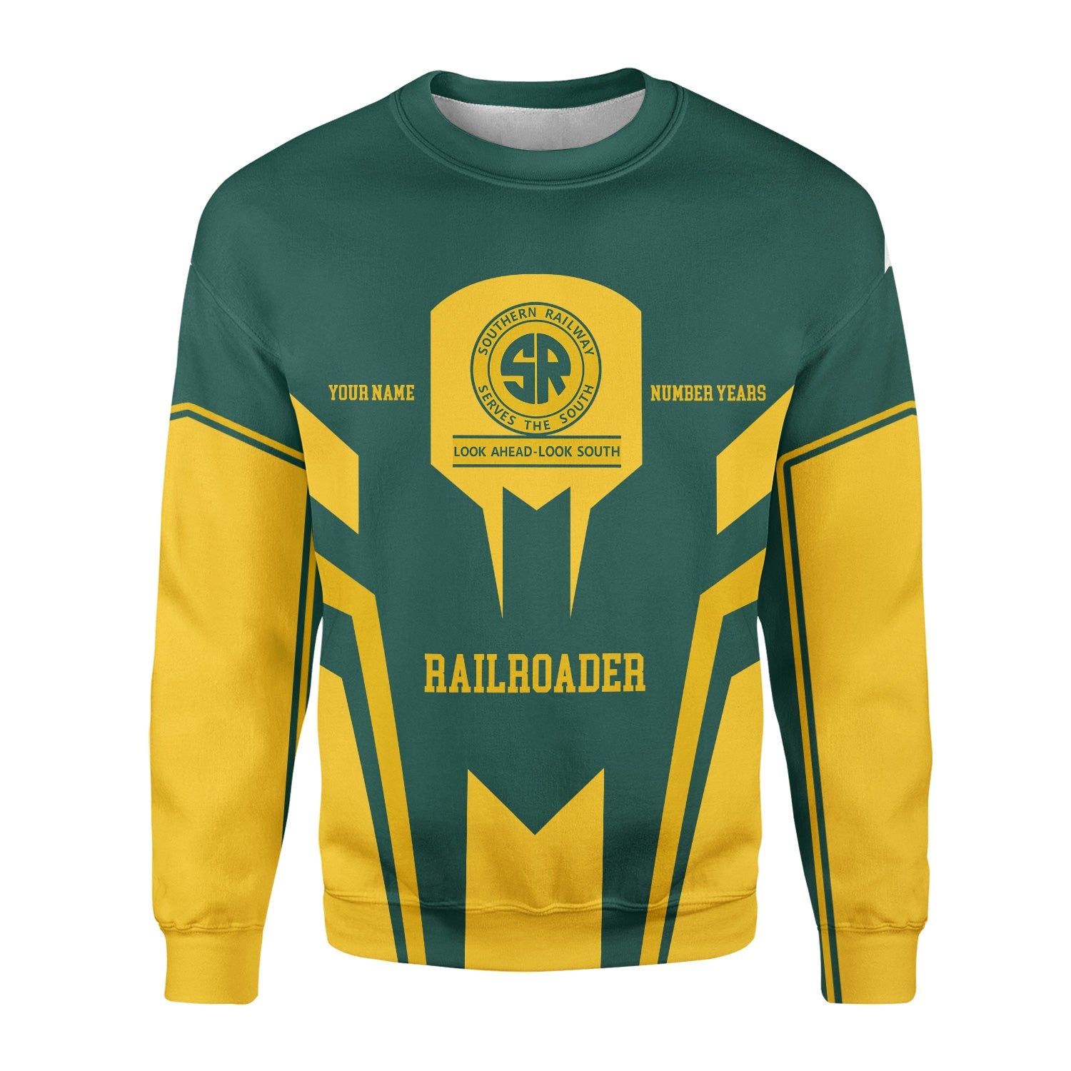 Railspirit Personalized Southern Railway U.S Sweatshirt Custom Year Railroader SOU Shirt Gift Idea For Train Lover