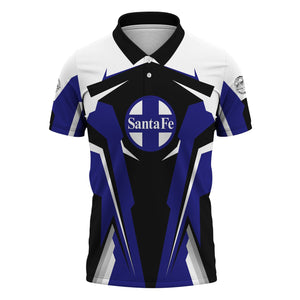 Railspirit Personalized Santa Fe Railway Polo Shirt Atchison, Topeka and Santa Fe RailwayStrong Line Style Train Unisex Shirt All Over Print