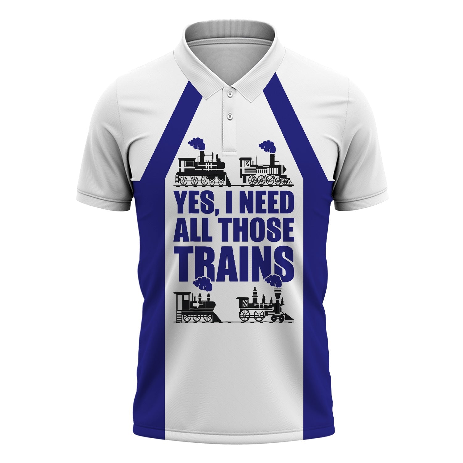 Railspirit Custom Name Santa Fe Railway Polo Shirt Yes I Need All Those Train Atchison, Topeka and Santa Fe Railway Printed Shirt