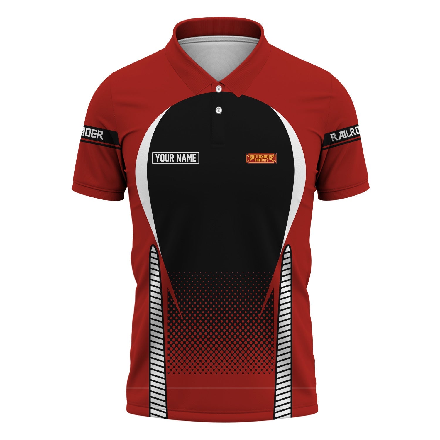 Railspirit Personalized Chicago South Shore and South Bend Railroad Polo Shirt Stress Is Caused By Not Having Enough Trains Shirt All Over Print