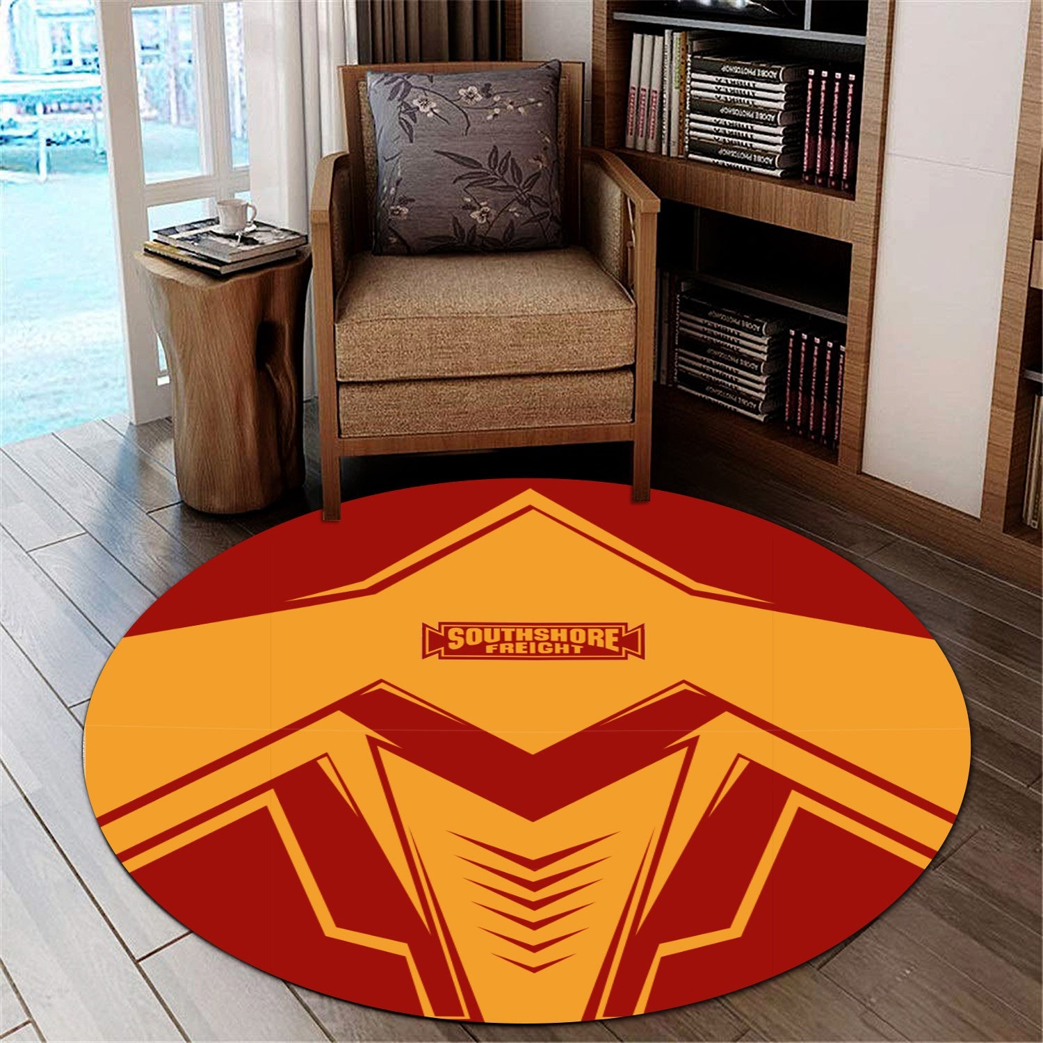 Railspirit Chicago South Shore and South Bend Railroad Round Mat Railway Trainspotter Style Mat Gift Idea For Foamers