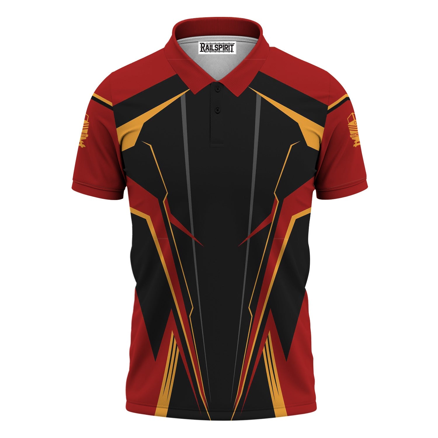 Railspirit Personalized Chicago South Shore and South Bend Railroad Polo Shirt Lightning-Edge Design Train Shirt For Railroad Lovers