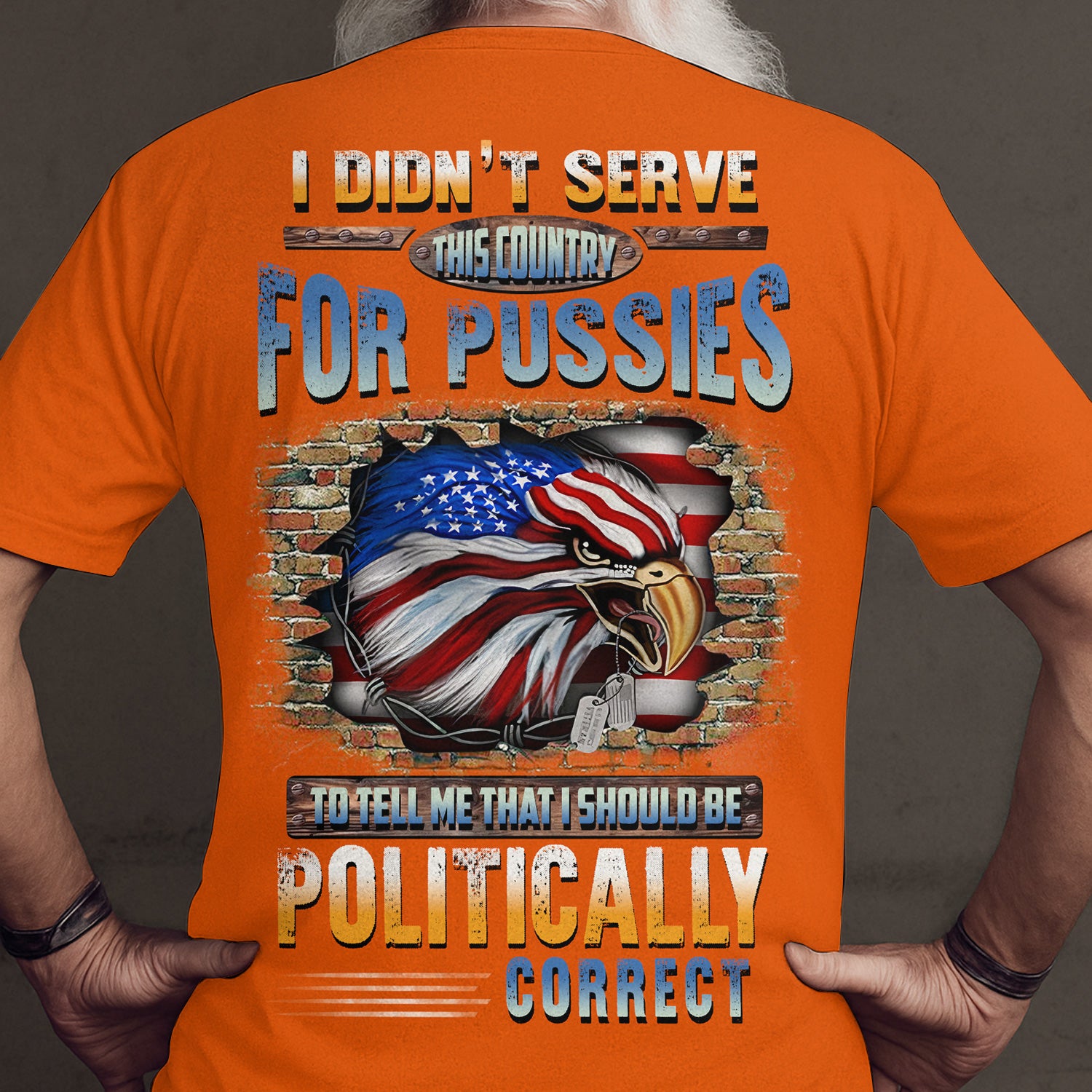 I Didn’t Serve This Country For Pussies Veteran Shirt, Patriotic Eagle Tee, Freedom of Speech Gift for American Heroes