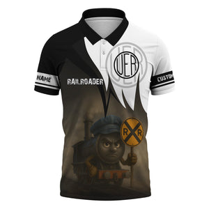 Railspirit Personalized Union Electric Railway Polo Shirt Angry Train Polo Shirt Gift Idea For Train Lover