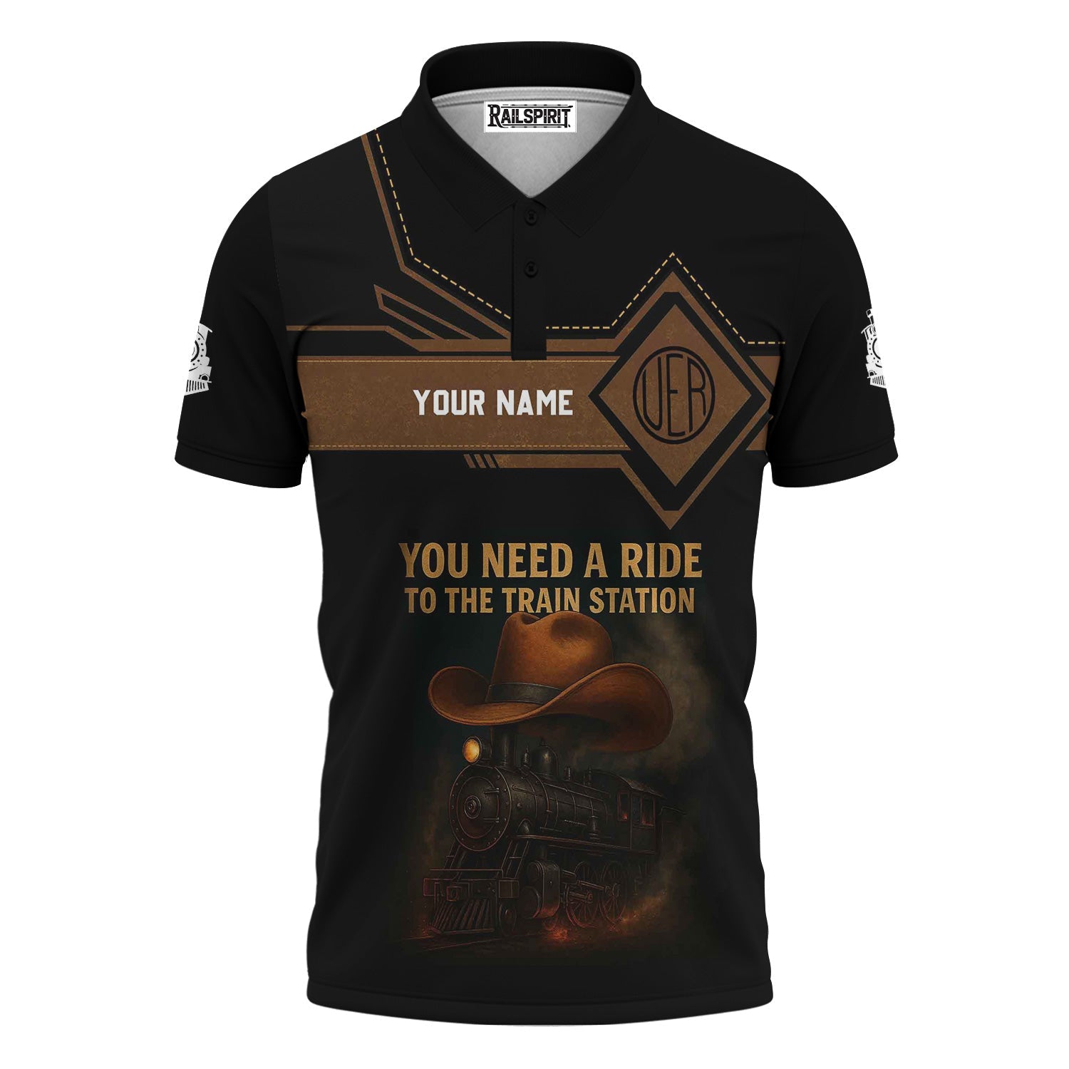 Railspirit Personalized Union Electric Railway Polo Shirt You Need A Ride To The Train Station Shirt For Train Lovers