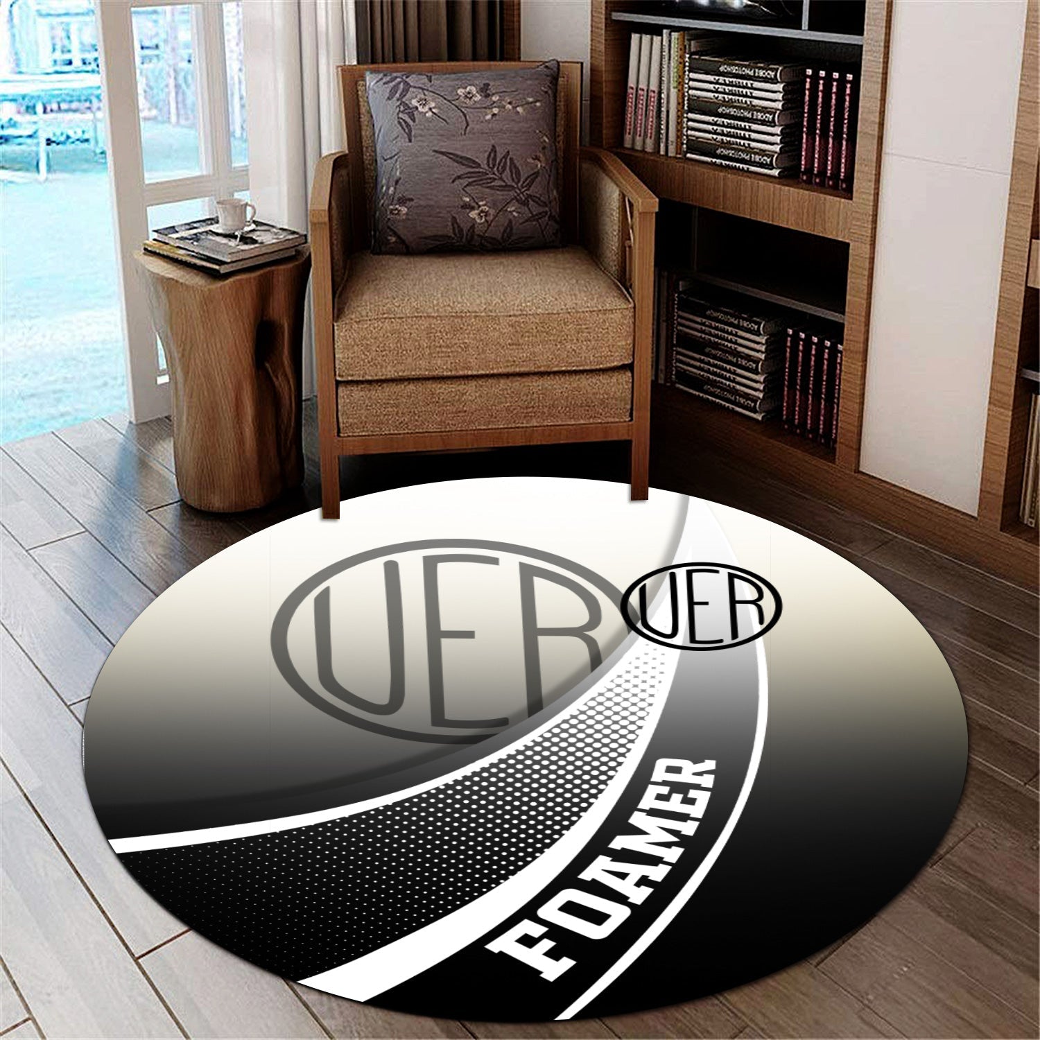 Railspirit Union Electric Railway Round Mat Railway-Themed Style Mat Gift Idea For Trainspotter