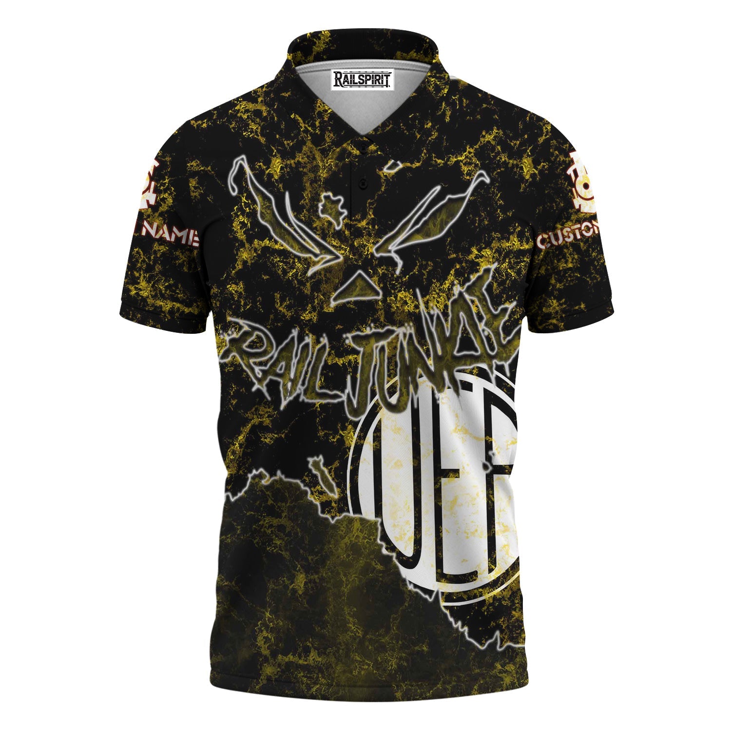 Railspirit Personalized Union Electric Railway Polo Shirt Torn Graphic Style Train Shirt For Rail Junkie