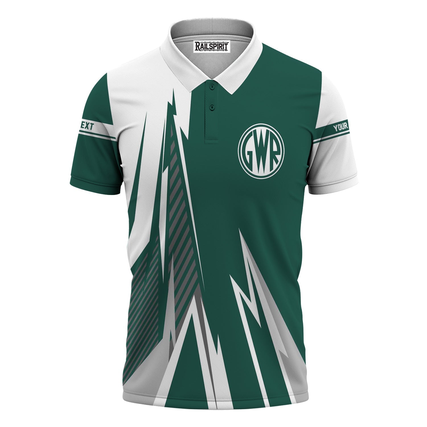 Railspirit Personalized Great Western Railway Polo Shirt Lightning-Inspired Railway Style Shirt For Train Lovers