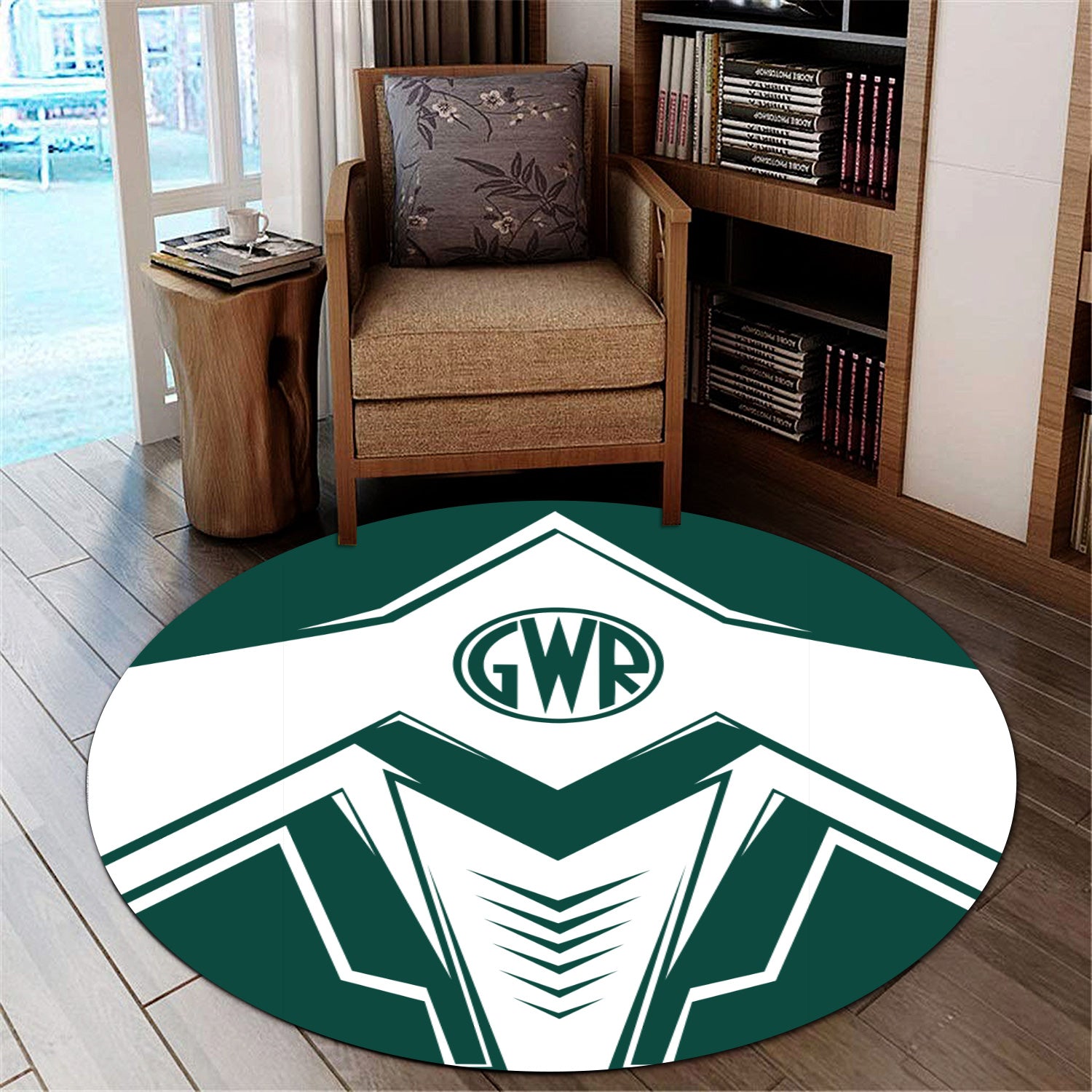 Railspirit Great Western Railway Round Mat Railway Trainspotter Style Mat Gift Idea For Foamers