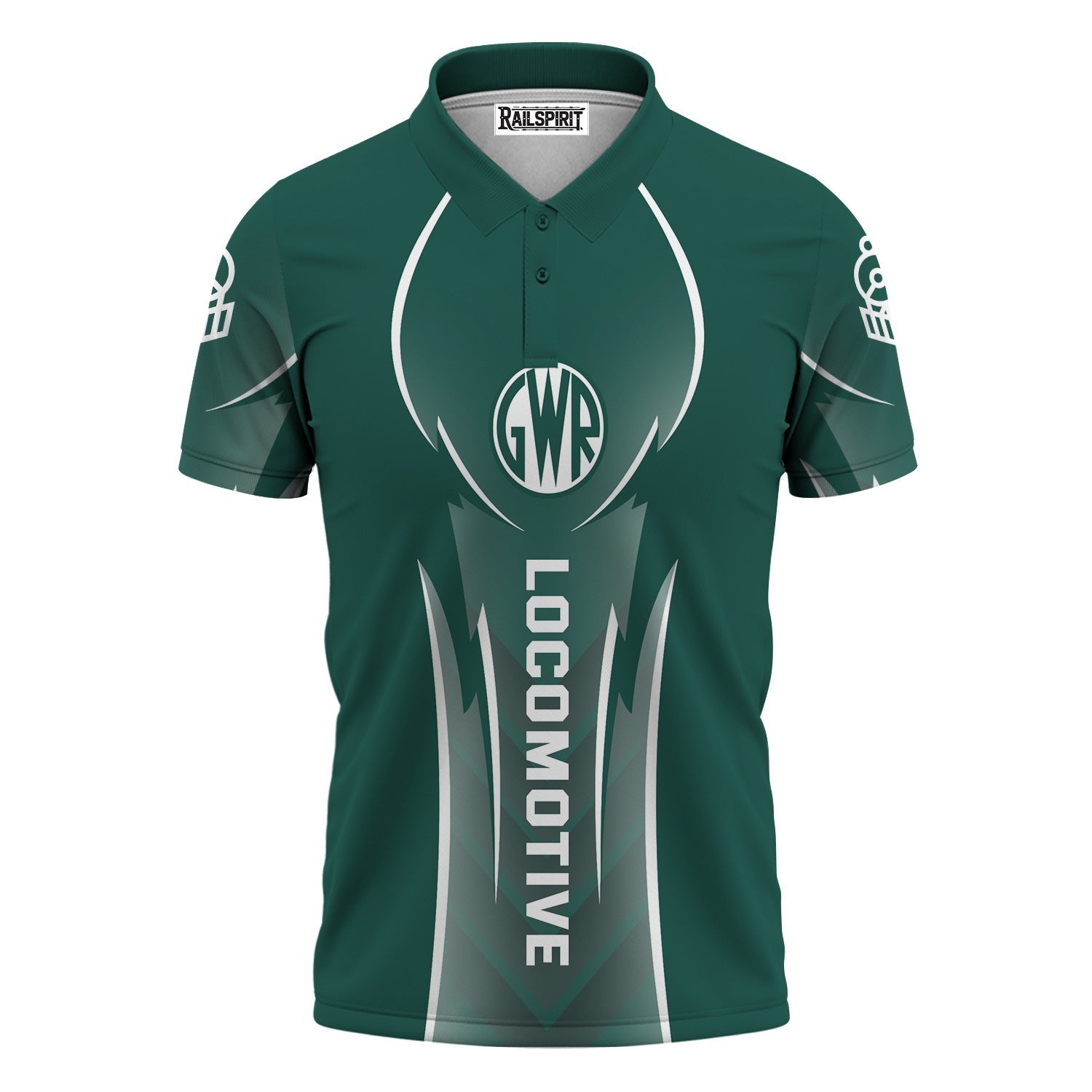 Railspirit Personalized Great Western Railway Polo Shirt Striking Line Style Train Shirt For Locomotive Lovers