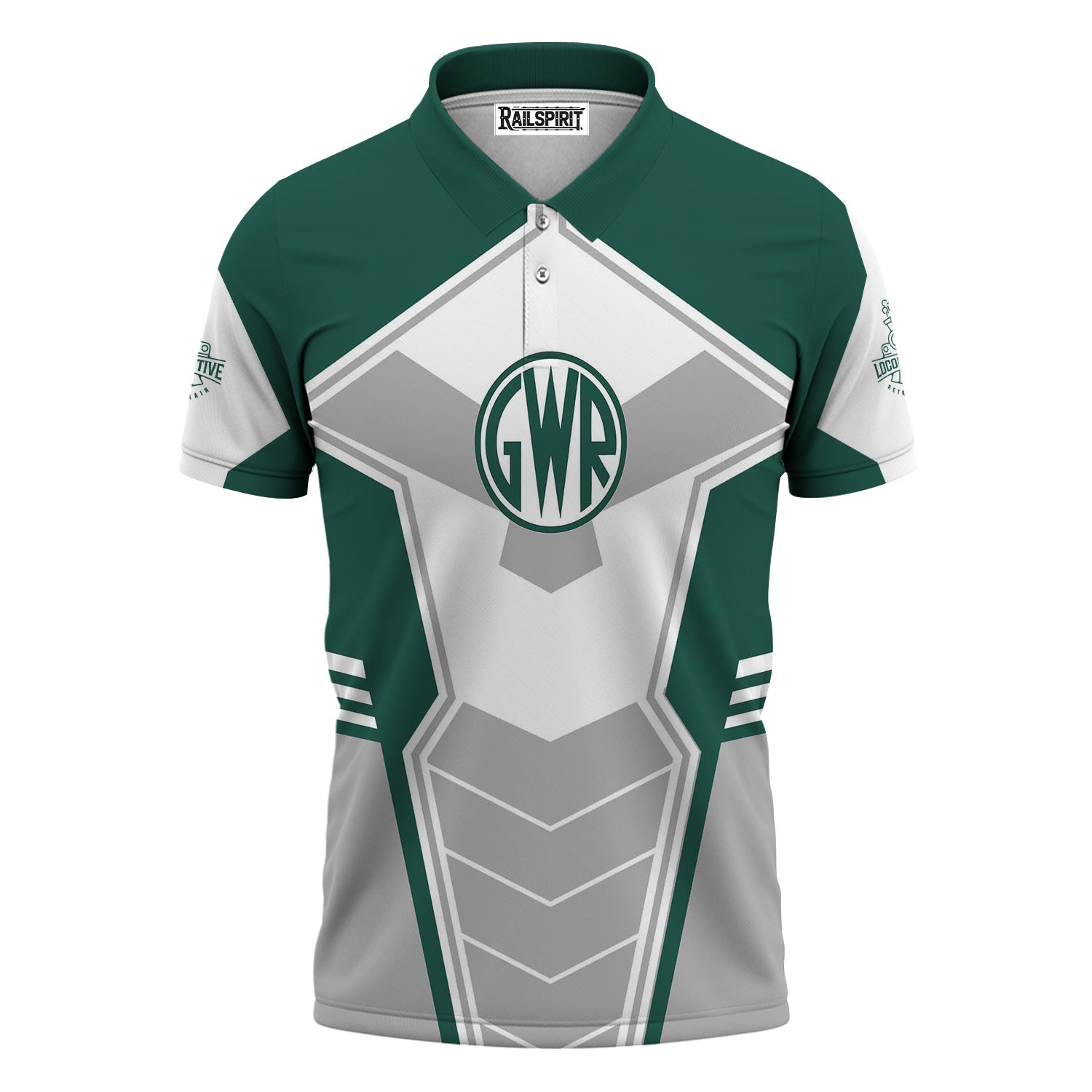 Railspirit Personalized Great Western Railway Polo Shirt Engine-Inspired Style Train Shirt for Railroad Fanatic