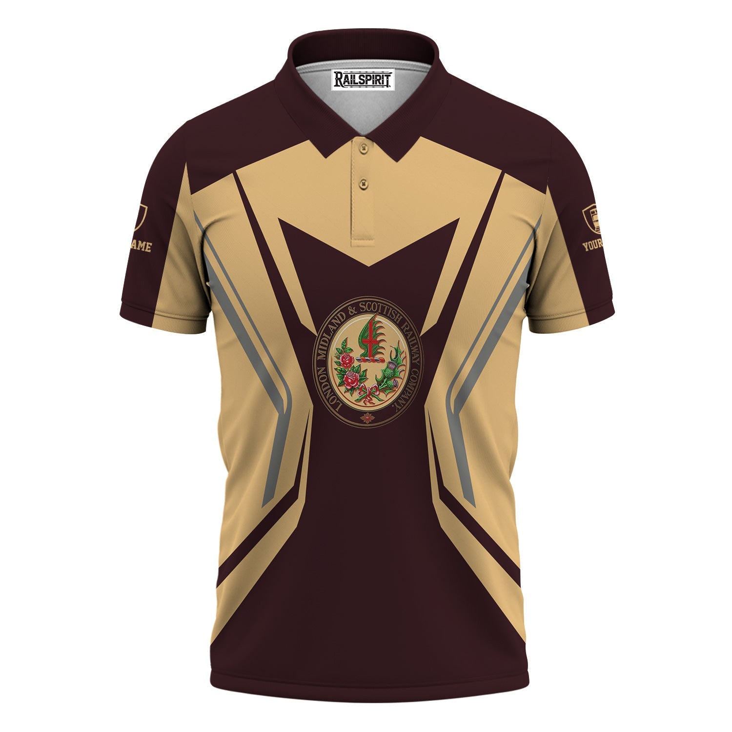 Railspirit Personalized London, Midland and Scottish Railway Polo Shirt Unique Style with Custom Job Train Shirt