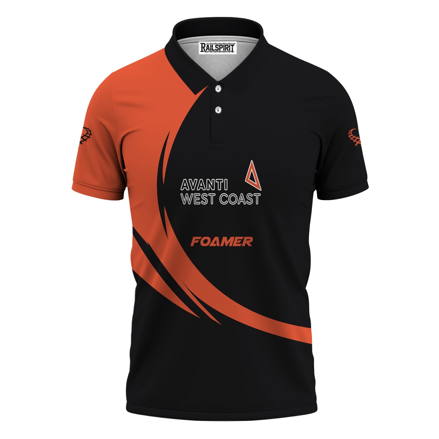 Railspirit Personalized Avanti West Coast Polo Shirt Unique Graphic Style Shirt For Train Enthusiasts