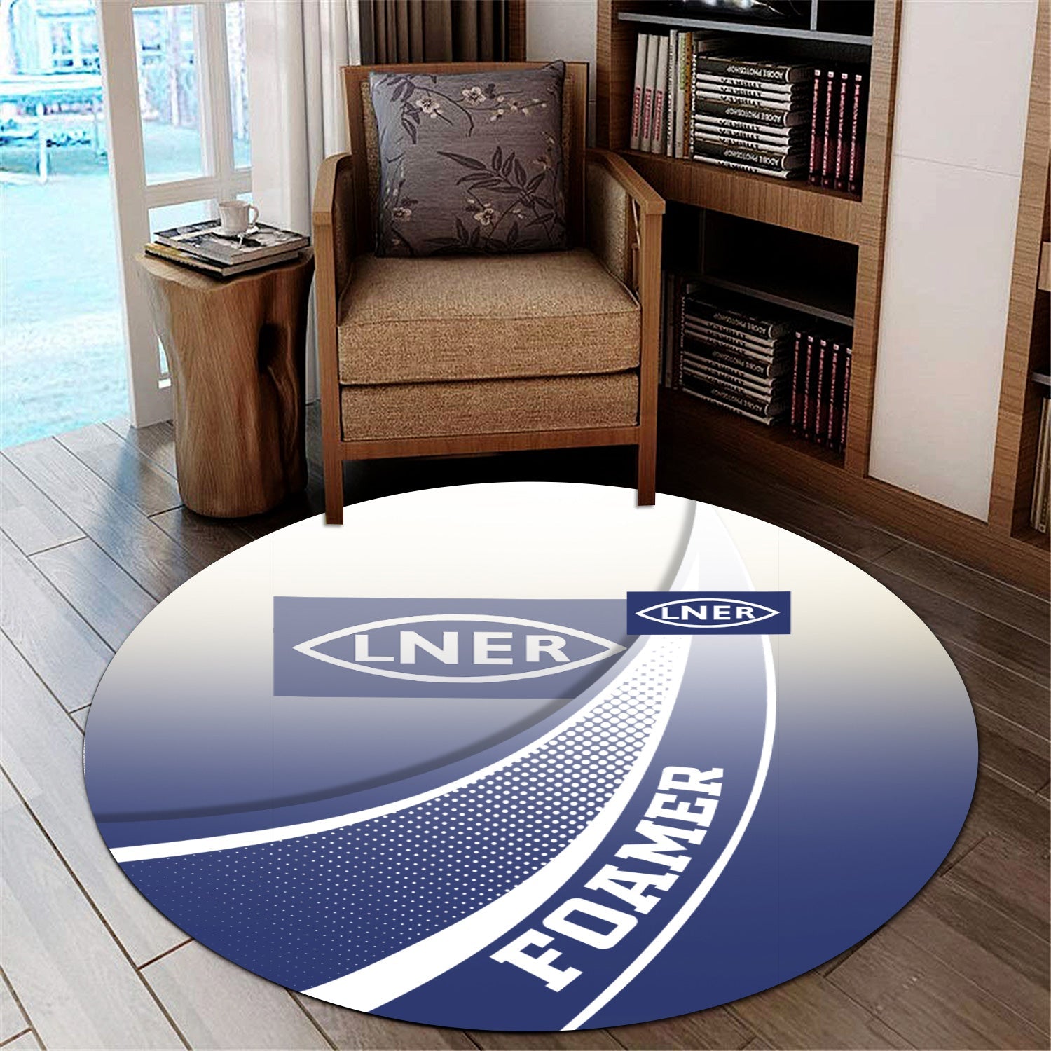 Railspirit London and North Eastern Railway Round Mat Railway-Themed Style Mat Gift Idea For Trainspotter