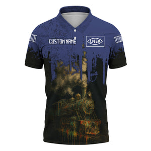 Railspirit Personalized London and North Eastern Railway Polo Shirt Vintage Train Art Style Shirt For Locomotive Fans
