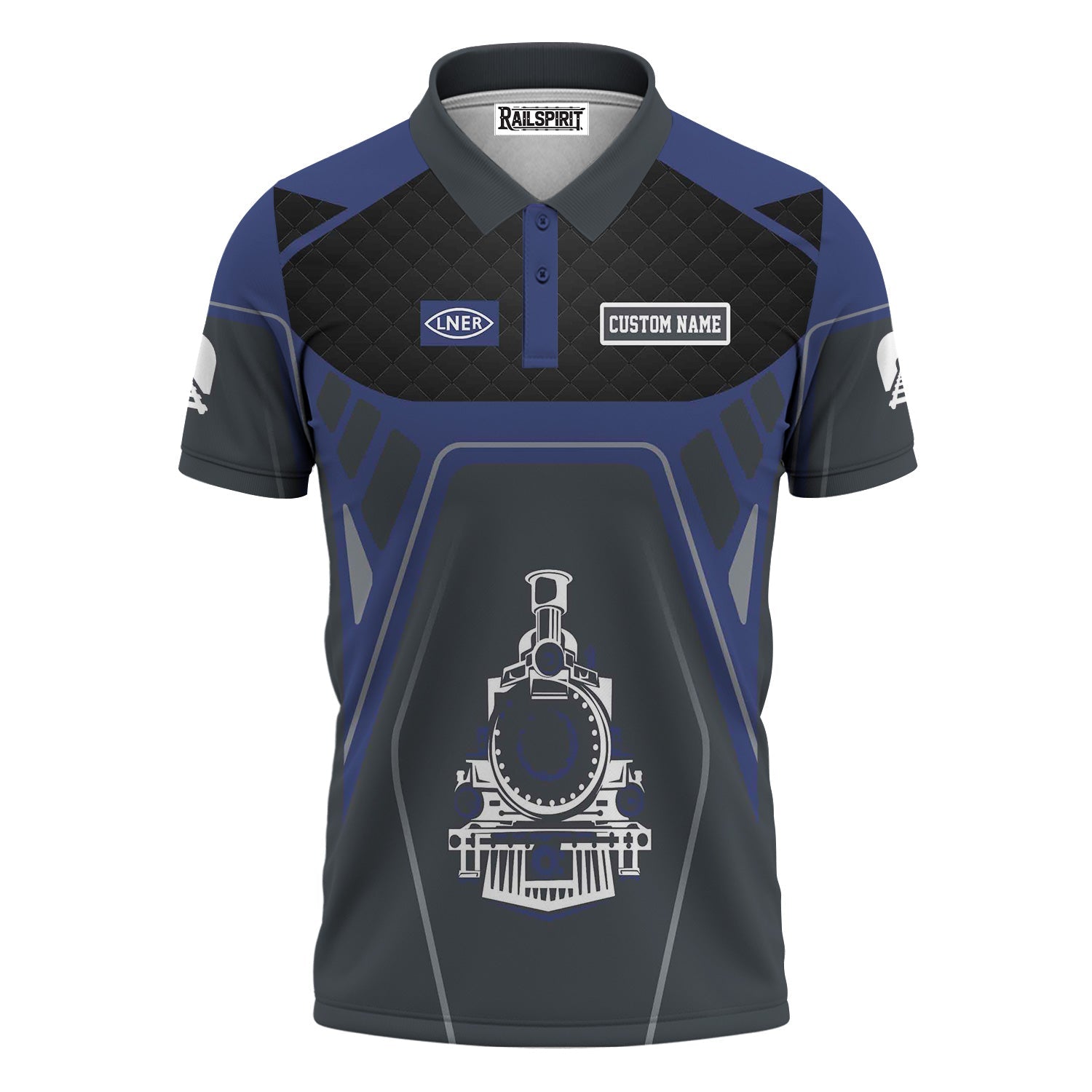 Railspirit Personalized London and North Eastern Railway Polo Shirt Steam Locomotive Engine Graphic Train Shirt All Over Print