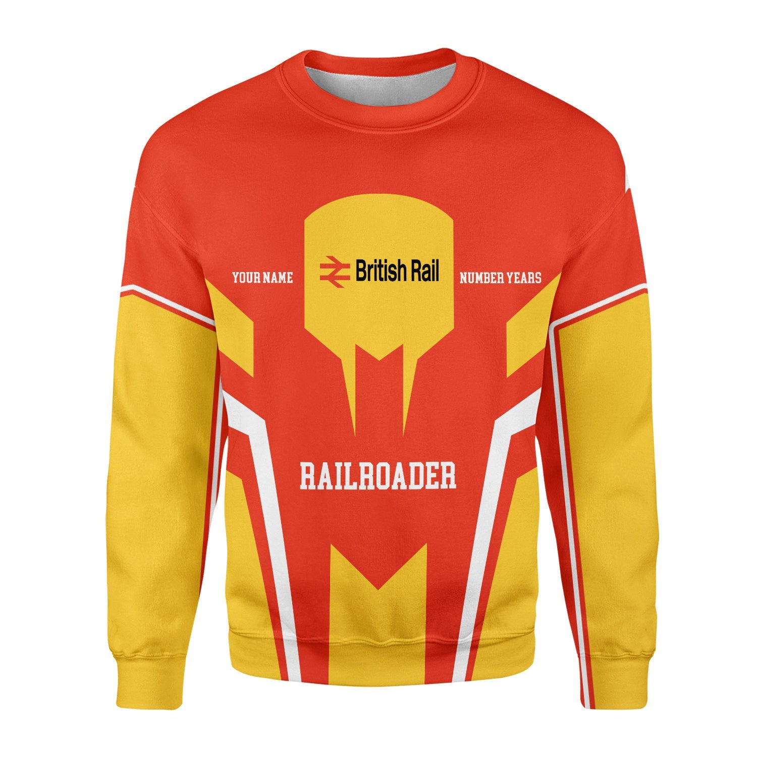 Railspirit Personalized British Railway Sweatshirt Custom Year Railroader Shirt Gift Idea For Train Lover