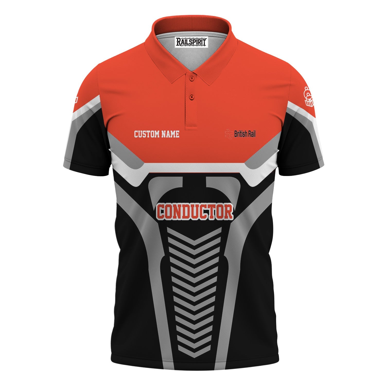 Railspirit Personalized British Railway Polo Shirt Track-Inspired with Custom Job Position  Train Shirt