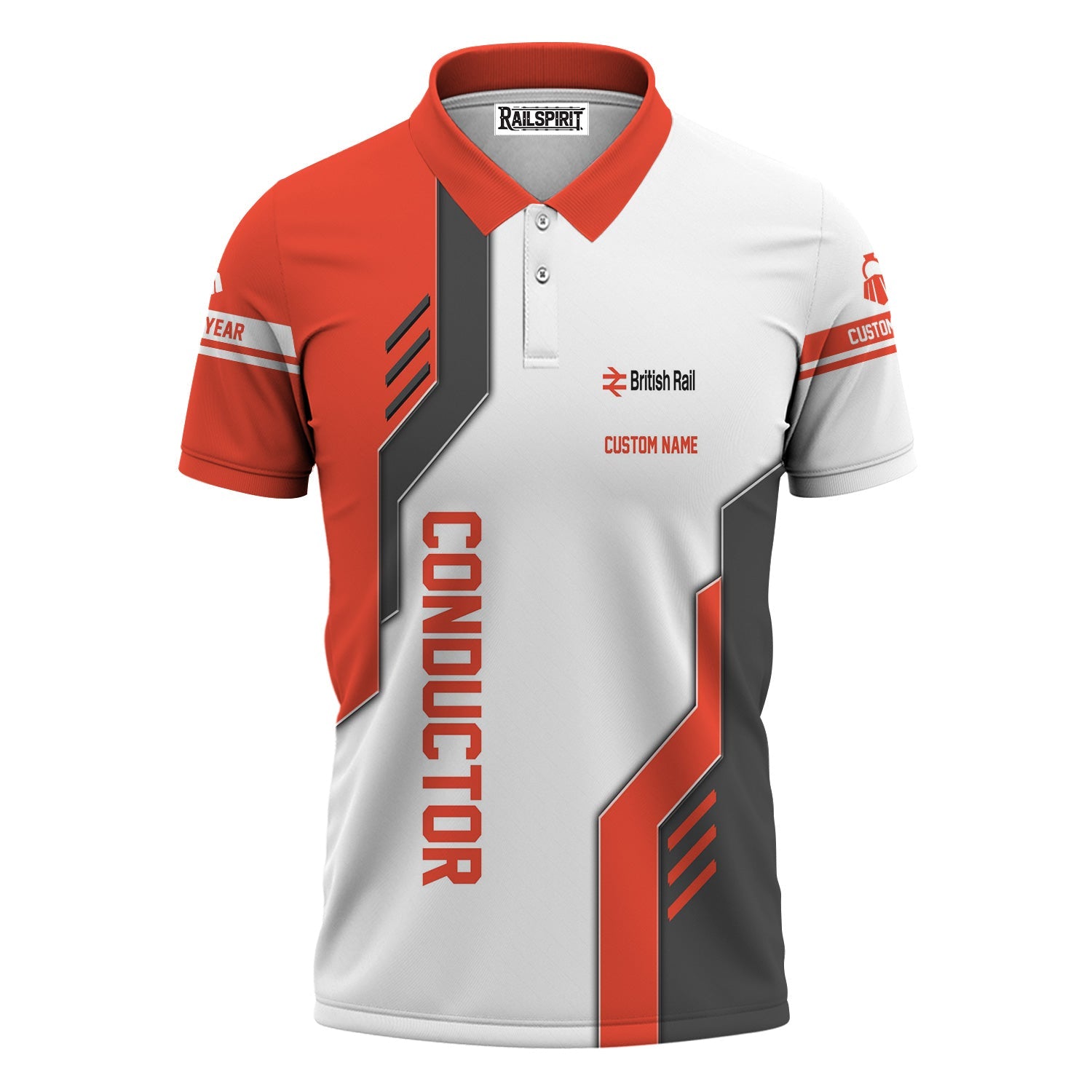 Railspirit Personalized British Railway Polo Shirt Unique Railway Style with Custom Job Train Shirt