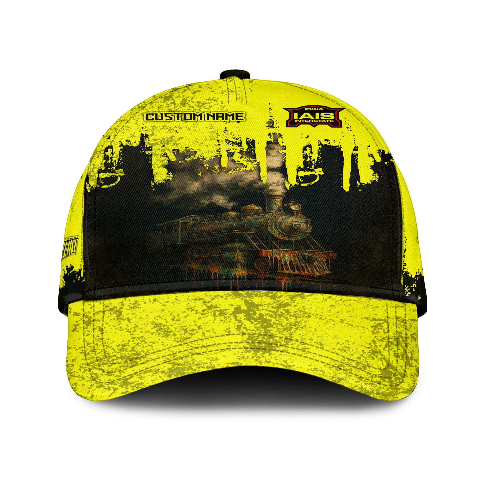 Railspirit Personalized Iowa Interstate Railroad Classic Cap Vintage Train Art Style IAIS Cap For Locomotive Fans