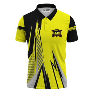 Railspirit Personalized Iowa Interstate Railroad Polo Shirt Lightning-Inspired Railway Style IAIS Shirt For Train Lovers