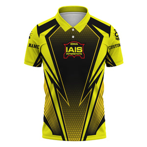 Railspirit Personalized Iowa Interstate Railroad Polo Shirt Lightning Graphic Style IAIS Shirt Gift Idea For Train Lover