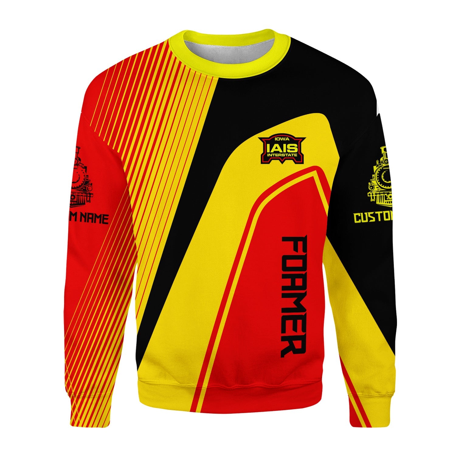 Railspirit Personalized Iowa Interstate Railroad Sweatshirt Vibrant Striking Style IAIS Shirt For Rail Enthusiasts