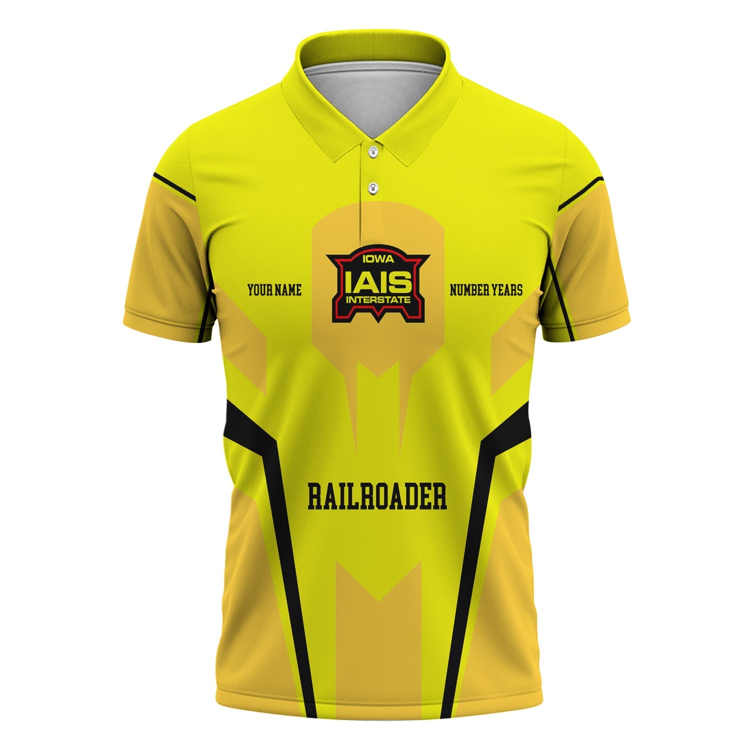 Railspirit Personalized Iowa Interstate Railroad Polo Shirt Custom Year Railroader IAIS Shirt Gift Idea For Train Lover