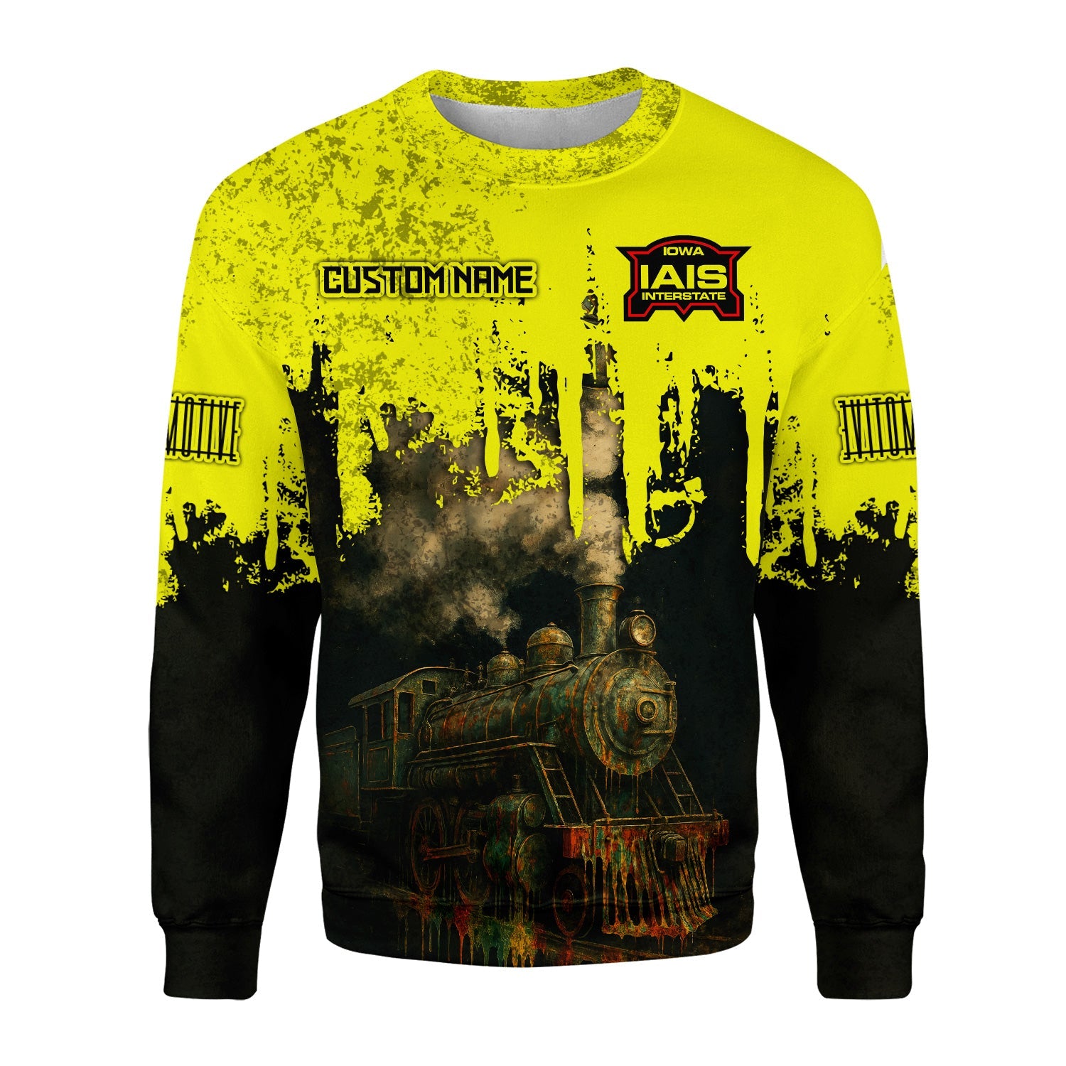 Railspirit Personalized Iowa Interstate Railroad Sweatshirt Vintage Train Art Style IAIS Shirt For Locomotive Fans