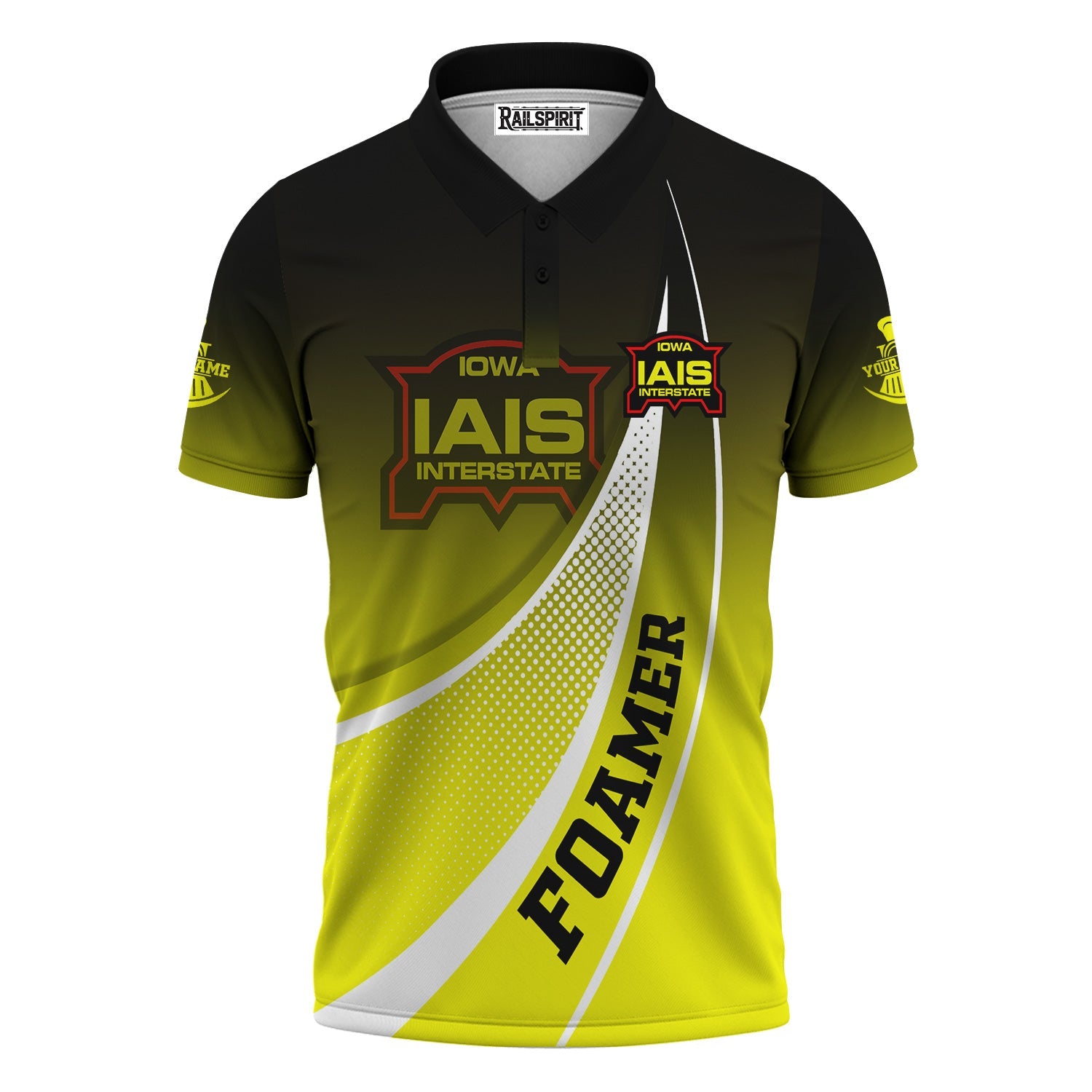 Railspirit Personalized Iowa Interstate Railroad Polo Shirt Railway-Themed Style IAIS Shirt Gift Idea For Trainspotter
