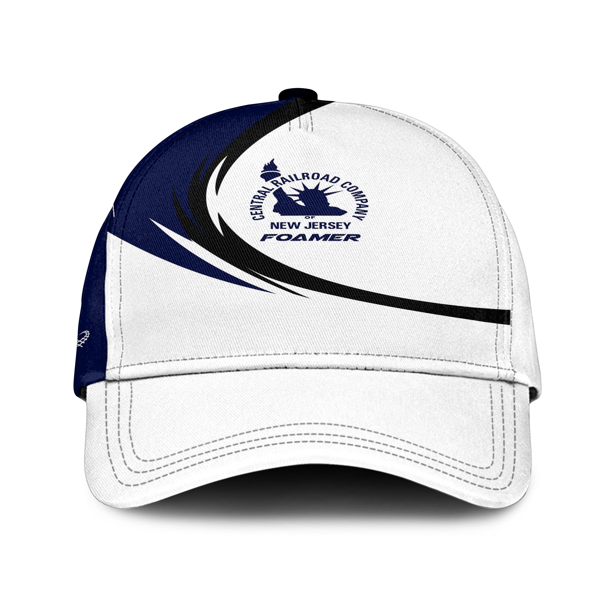 Railspirit Jersey Central Railroad Classic Cap Unique Graphic Style CNJ Cap For Train Enthusiasts