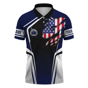 Railspirit Personalized Jersey Central Railroad Polo Shirt American Eagle Vintage Train Shirt