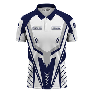 Railspirit Personalized Jersey Central Railroad Polo Shirt Workwear-Inspired with Custom Position CNJ Train Shirt