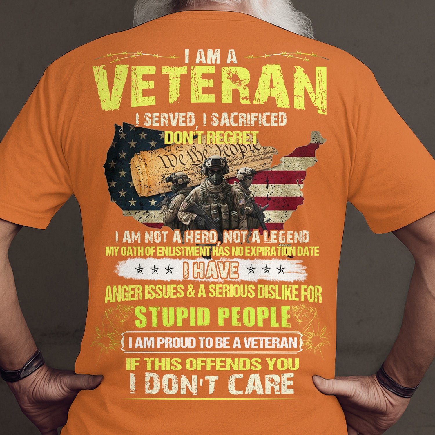 I Am a Veteran Shirt, Proud Military Tee With Hoodie, Patriotic Gift for Men, American Flag Veteran Shirt