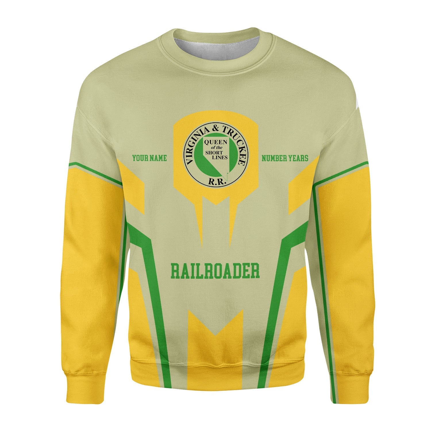 Railspirit Personalized Virginia & Truckee Railroad Sweatshirt Custom Year Railroader Shirt Gift Idea For Train Lover