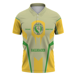 Railspirit Personalized Virginia & Truckee Railroad Polo Shirt Custom Year Railroader Shirt Gift Idea For Train Lover
