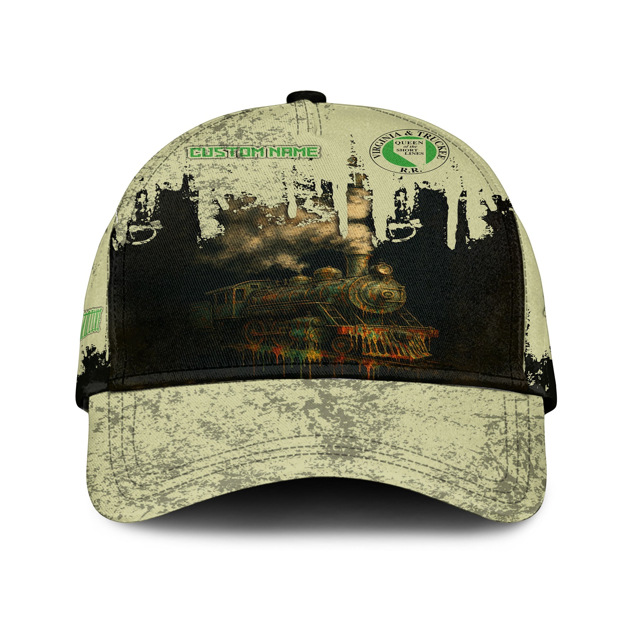 Railspirit Personalized Virginia & Truckee Railroad Classic Cap Vintage Train Art Style Cap For Locomotive Fans