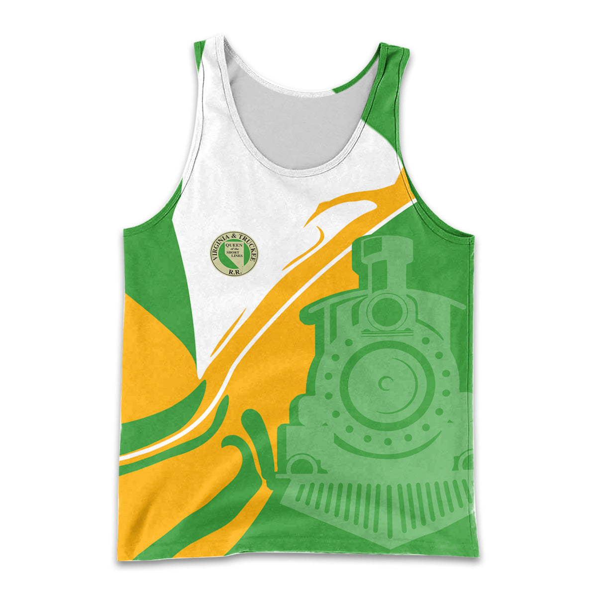 Railspirit Personalized Virginia & Truckee Railroad Men Tank Top Flame-Inspired Style Shirt Gift Idea For Train Lovers