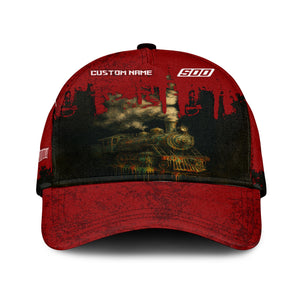 Railspirit Personalized Soo Line Railroad Classic Cap Vintage Train Art Style Cap For Locomotive Fans