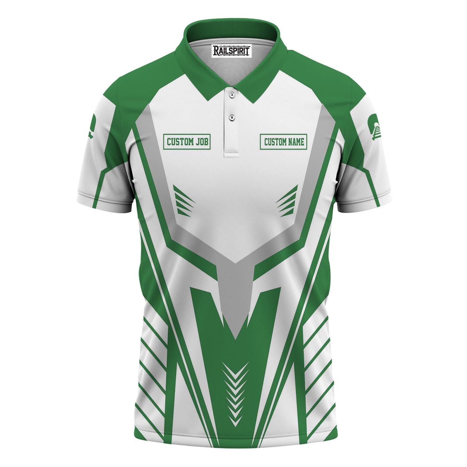 Railspirit Personalized Burlington Northern Railroad Polo Shirt Workwear-Inspired with Custom Position Train Shirt