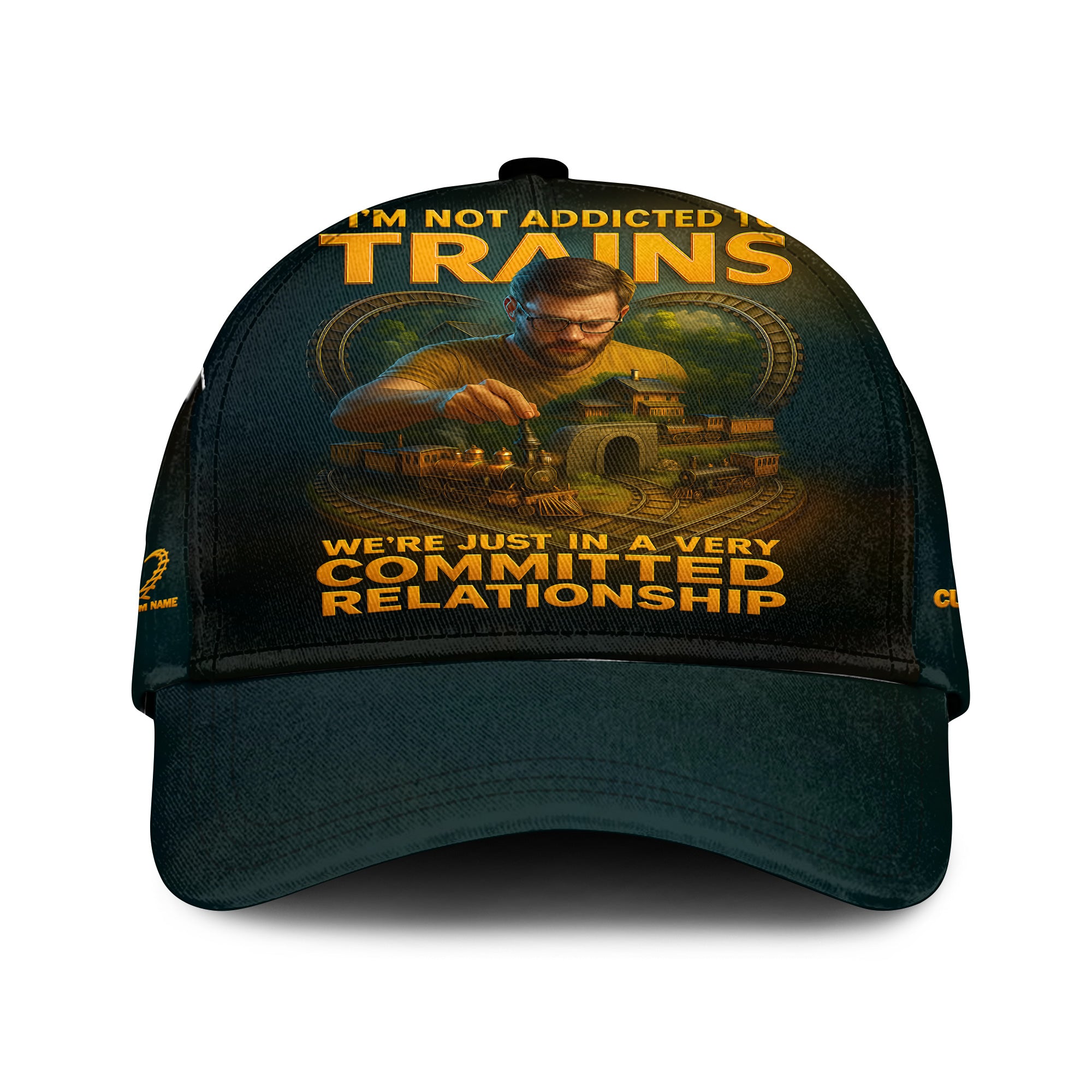 Railspirit Personalized Classic Cap I'm Just In A Very Committed Relationship With Train Railway Design Cap for Train Lovers
