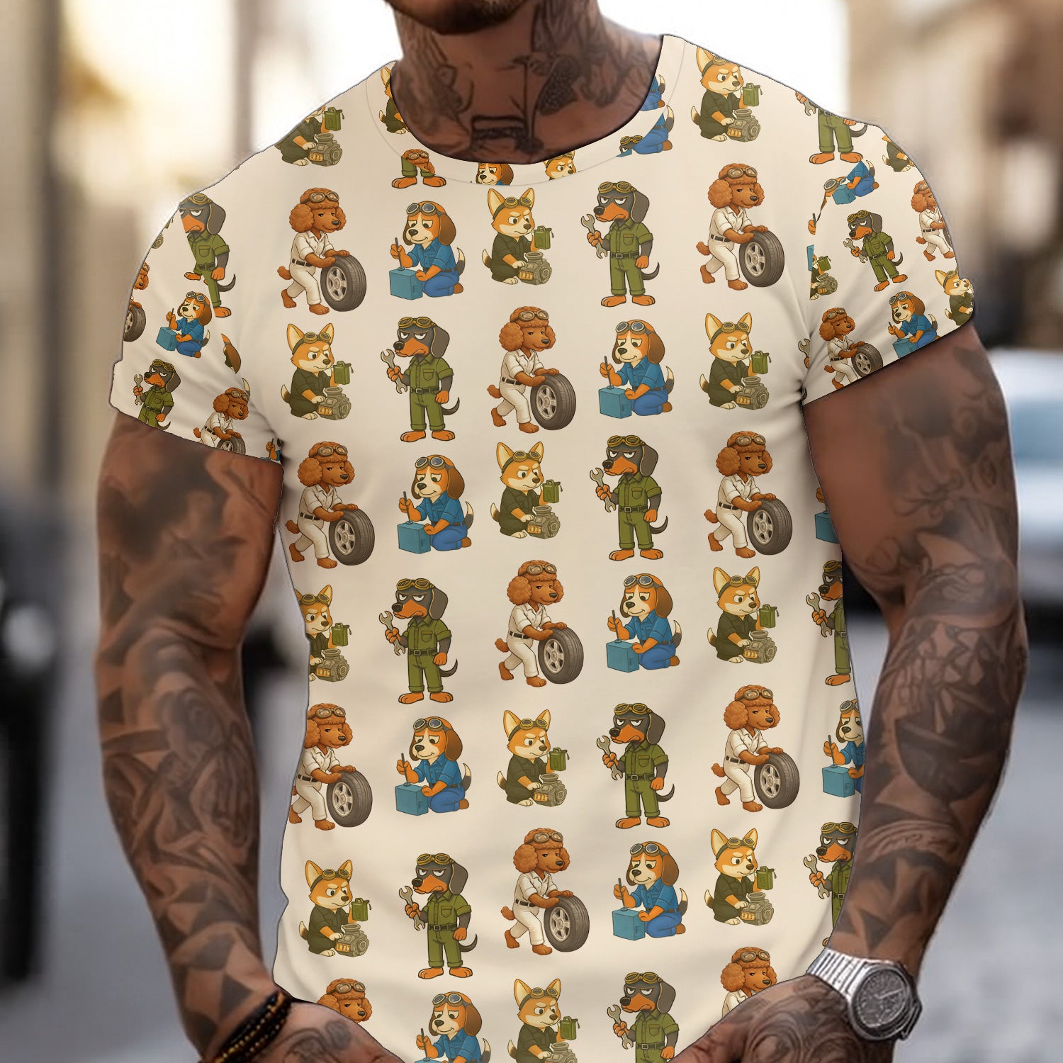 Funny Mechanic Dog Shirt, Cute Dog & Cat Design for Pet Lovers Funny, Unique Gift for Animal Lovers & Mechanic Lover