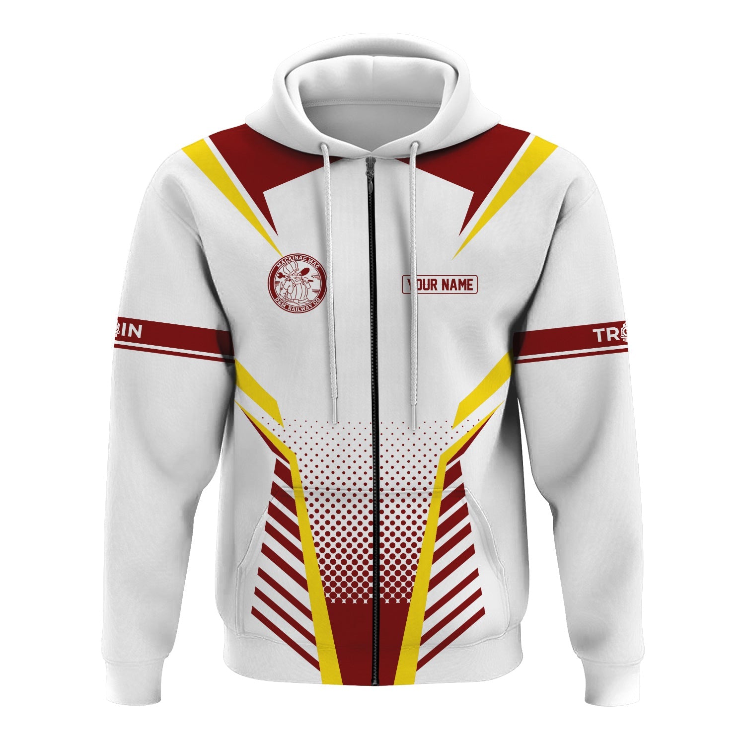 Railspirit Personalized Detroit & Mackinac Railroad Hoodie Unisex Train Zip Hoodie All Over Print