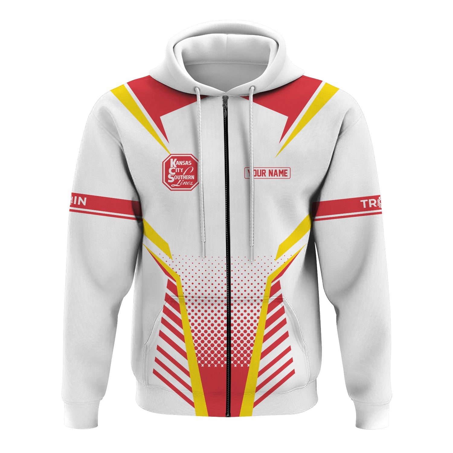 Railspirit Personalized Kansas City Southern Hoodie Unisex Train Zip Hoodie All Over Print