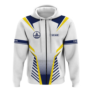 Railspirit Personalized Baltimore and Ohio Railroad Hoodie Unisex B&O Train Zip Hoodie All Over Print