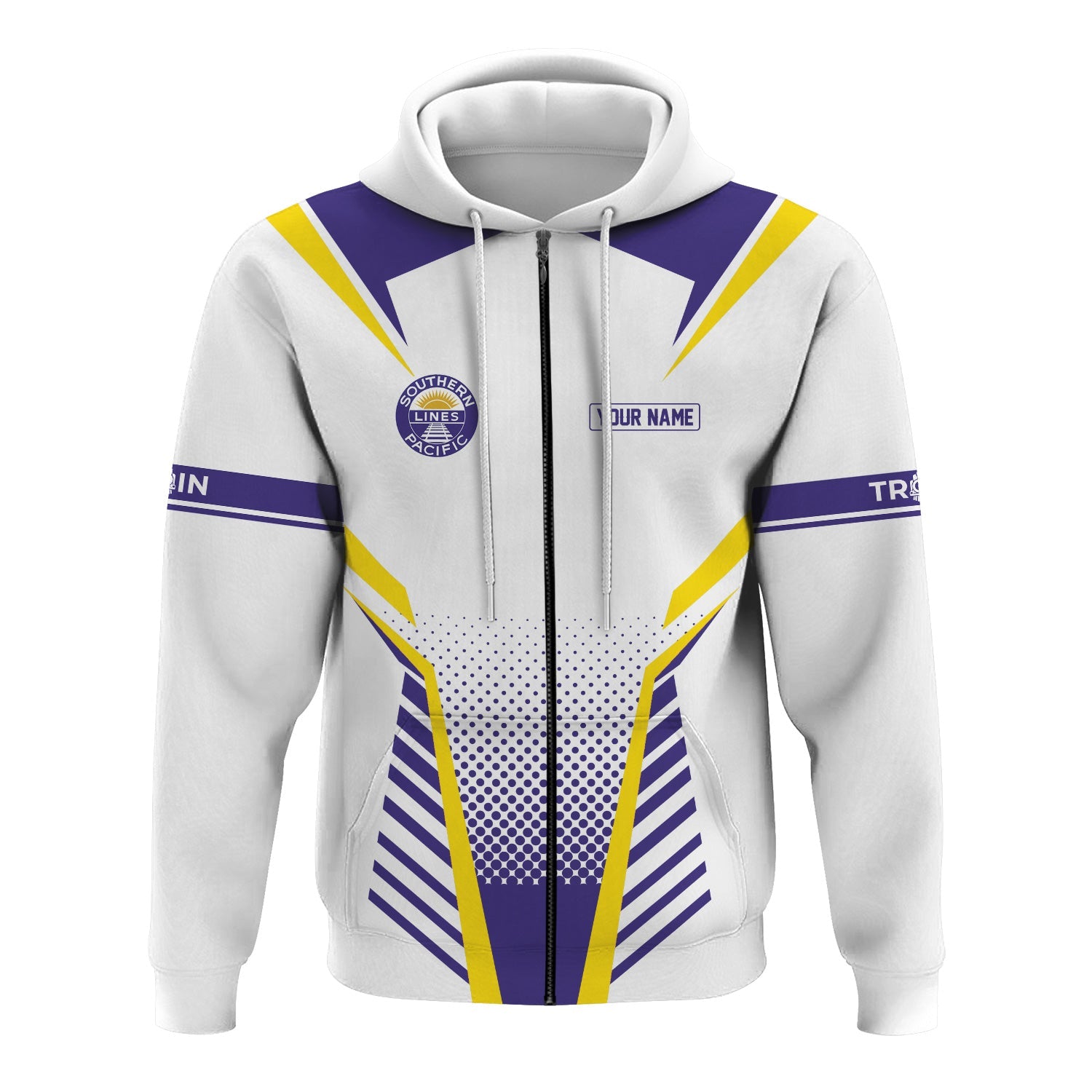 Railspirit Personalized Southern Pacific Railroad Hoodie Unisex Train Zip Hoodie All Over Print