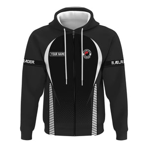 Railspirit Personalized Northern Pacific Railway Hoodie Stress Is Caused By Not Having Enough Trains  Zip Up Hoodie
