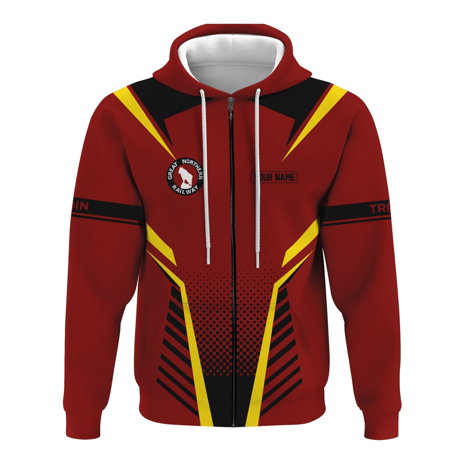 Railspirit Personalized Great Northern Railway Hoodie Unisex GNR Train Zip Hoodie All Over Print