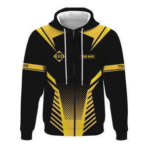 Railspirit Personalized Erie Railroad Hoodie Unisex Train Zip Hoodie All Over Print